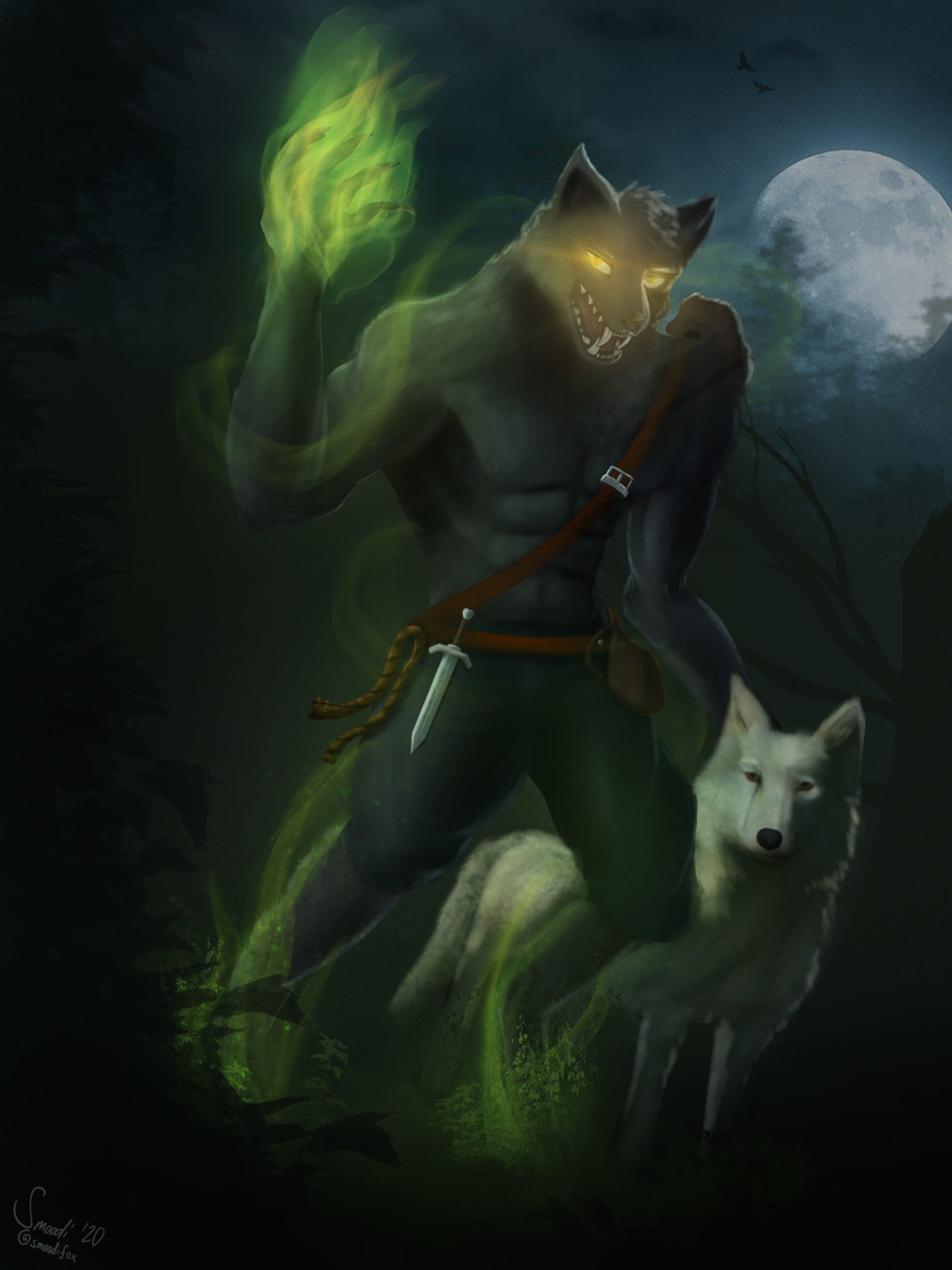 DnD werewolf character (October 2020)